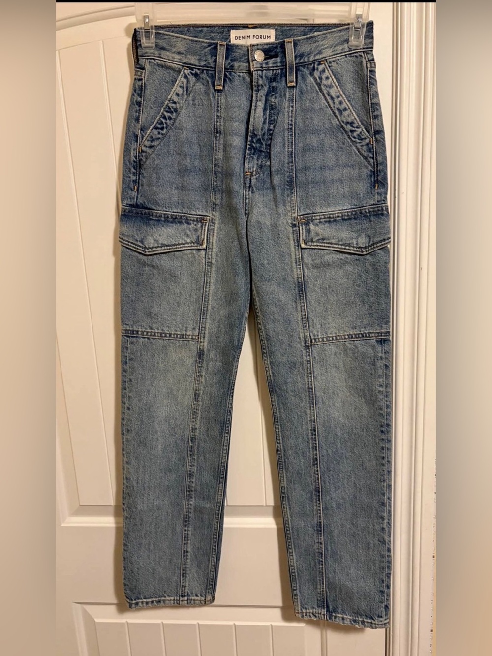 Denim Forum The '90s Lo-Rise Cargo Slim Cargo Jeans Waist 25